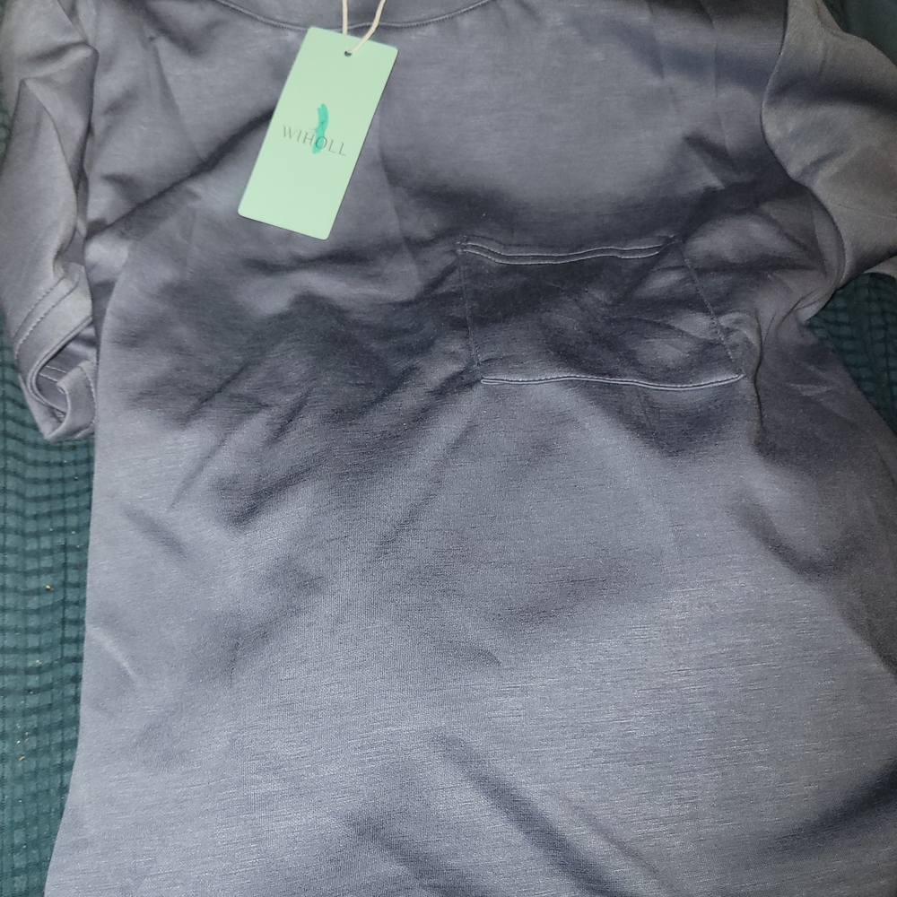 Gray T-Shirt with Pocket Wiholl Size XXL
